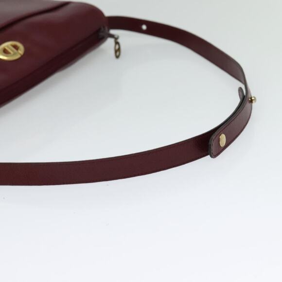DIOR Shoulder Bag Leather Bordeaux Gold - Picture 7 of 12